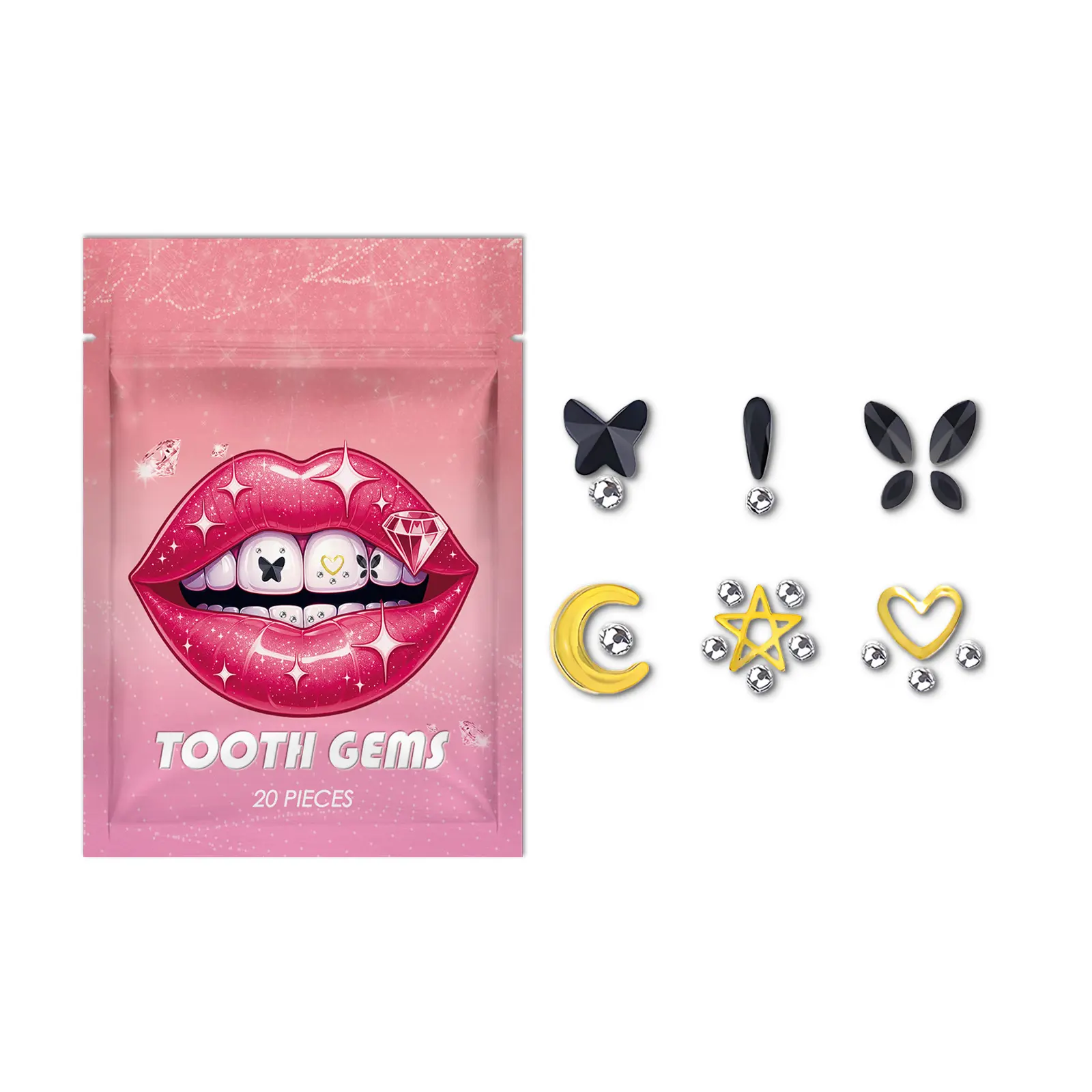 Crystal Tooth Gems – Sparkling, Fashionable Dental Accessory to Enhance Your Smile, Easy to Use Decorative Tooth Gem for a Dazzling Look