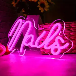 USB Powered Nail Neon Lights, Wall Decoration for Nail Studios & Salons, Indoor/outdoor Lighting, Bedroom Decor, Hair Salon Signs, LED Signs