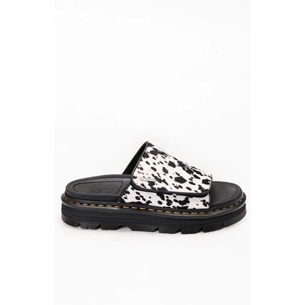 Dr Martens Women's Women's Zebzag Dalmatian Hair On Leather Strap Platform Sandals - Multicolor