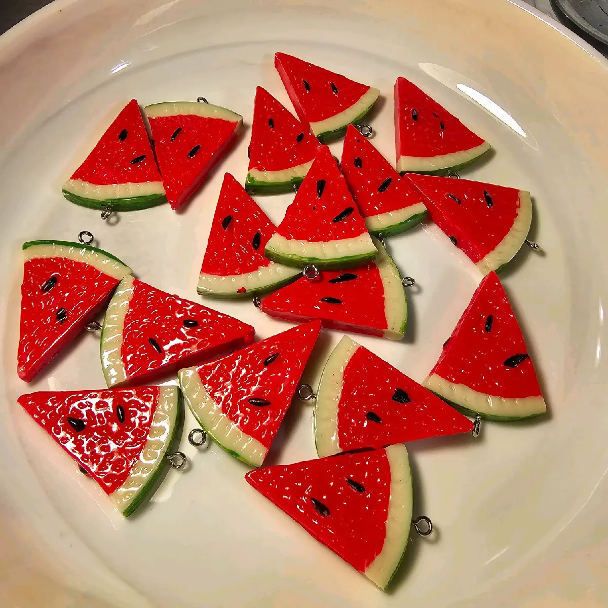 Watermelon Charms for Jewelry Making and Decoration