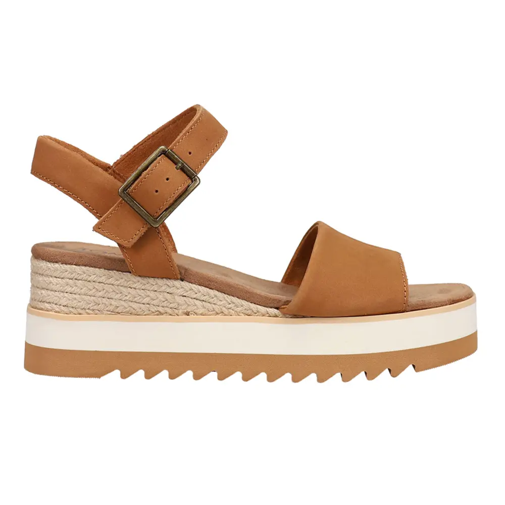 TOMS Womens Diana Platform Espadrille Casual Sandals Casual Mid Heel 2-3" - Brown TOMS Womens Diana Platform Espadrille Casual Sandals Casual Mid Heel 2-3" - Brown