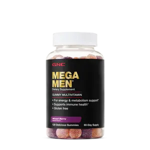 GNC Mega Men Gummy Multivitamin, Mixed Berry, 120 Gummies, Healthcare Supplement