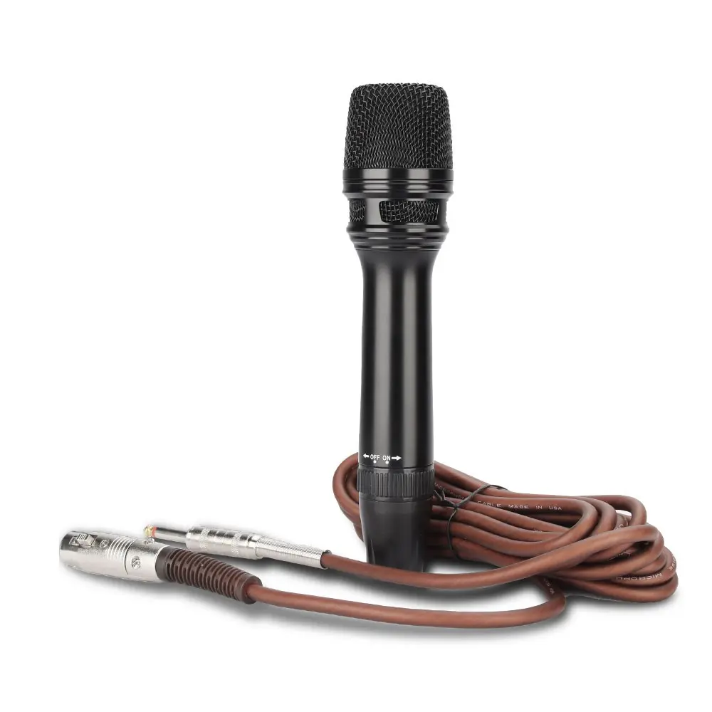 LMBGM Professional Dynamic Vocal Microphone, Cardioid Handheld Mic with On/off Switch, Includes Audio Cable, Ideal for Live Performances and Recording