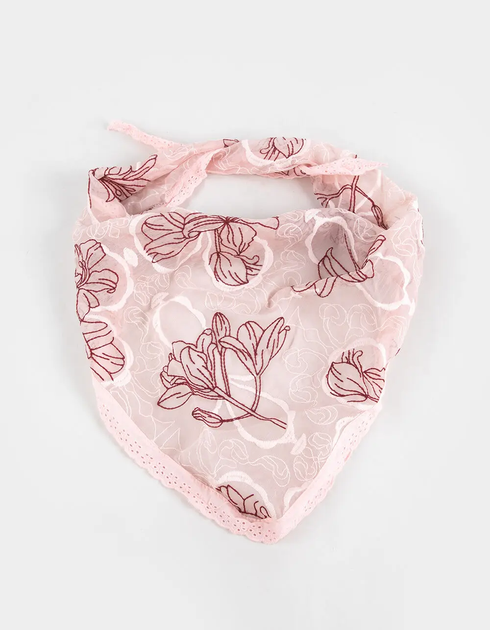 FULL TILT  Womens Embroidered Head Scarf, Pink