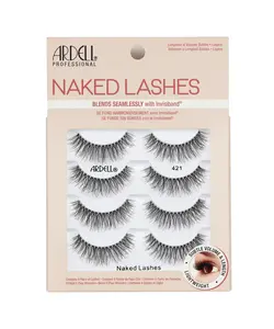Ardell Strip Lashes Naked Lashes #421, 4 Pairs x 1-Pack Eyelashes Lightweight