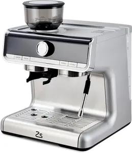 【GARVEE】Semi Automatic Espresso Machine,20 Bar Espresso Coffee Maker With Grinder, Milk Frother Steamer Wand for Cappuccino,Latte,Macchiato,95-Ounce Water Tank,PID Temperature Control,Silver2