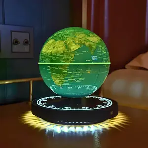 Magnetic levitation globe learning floating globe LED technology e-sports desktop 3D ornaments dimmable self-rotating night light elementary school junior high school boys and girls  Christmas holiday gifts