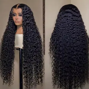 Bling Hair 13x4 13x6 Glueless Deep Wave Wig Real Human Hair Wigs For Women With Drawstring Pre Plucked Lace Frontal Wig