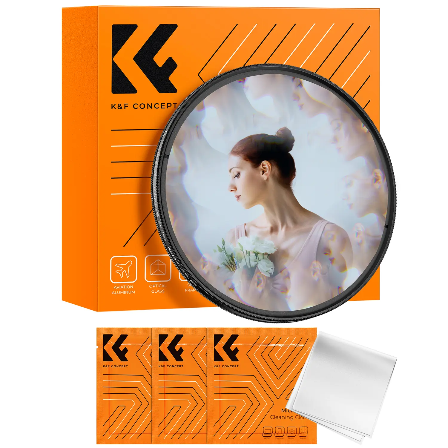 【DealsForYouDays】【K&F CONCEPT】 Kaleidoscope Filter, Special Effects Filter Prism Crystal Glass with Multi Refraction Subjects for Camera Lens