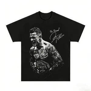 Dustin Poirier UFC T-Shirt, "The Diamond" Graphic Tee, MMA & Ultimate Fighting Championship Short Sleeve Crew Neck, Retro Soft Cotton Top, Men’s Unisex Streetwear, Casual Comfortable Fightwear, Trendy Sports Fan Outfit, Perfect Gift for UFC & MMA Fans