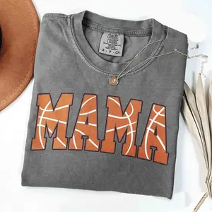 Comfort Colors Cute Basketball Mama Shirt, Mothers Day Gift For Basketball Mom, Gift For Basketball Lover Mom Shirt, Basketball Season Mom