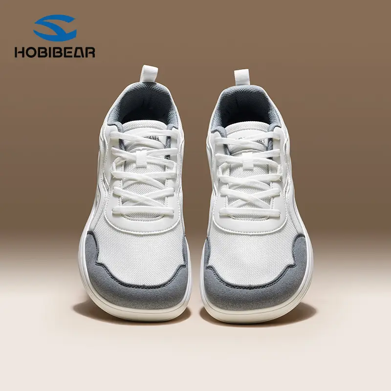 HOBIBEAR Men's Wide-Toe Casual Sneakers, Comfortable Low Top Shoes for Outdoor Walks and Athletic Training, Sporty Chic, Trendy Sneakers, Wide Feet Shoes