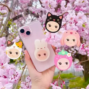 Cute Kewpie Baby Spring Phone Grip, Acrylic Griptoks with Epoxy Finish Griptok Holder,  Magnetic Loop Grip and Stand pop  grip sticky  phone  grip Mini Phone Grip cellphone  grip, Compact Phone Grip Holder Stand Expanding Magnetic Phone Grip Holder