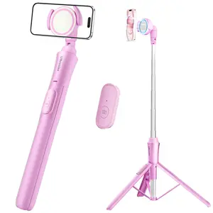 UBeesize 62'' Magnetic Tripod for iPhone with Remote, Extendable MagSafe Phone Stand & Selfie Stick, Aluminum Portable Bluetooth Smartphone Tripod for iPhone & Android