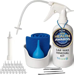 Earwax Removal Kit, Gentle Ear Wax Cleaner Irrigation System for Home Use, Includes 30 Disposable Tips (Suitable for Adults & Kids)