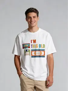 GEEKSOUTFIT I'm This Old Vintage Graphic T-Shirt for Men Fitted Short Sleeve Crew Neck Casual Summer Cotton Top S-4XL