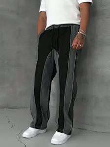 Men's Colorblock Sports Pants, Casual Breathable Outdoor Activewear, Fashion Men's Clothing, Comfortable Daily Wear, Colorblock Sweatpants