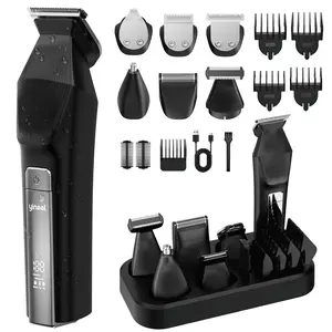 Yineel HC600 Beard Trimmer for Men, All-in-One Smooth Grooming Shaver Kit, Waterproof Electric Razor & Hair Clipper for Face Mustache Body Nose Hair Trimming, Precision Blades, Gifts for Men Barber Shaver, Ideal Father's Day Gift Facial Adjustable