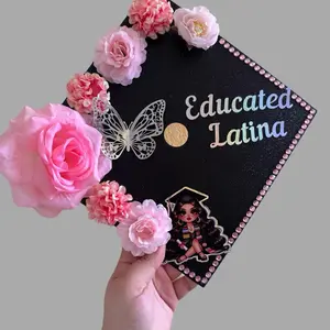 Class of 2026 Graduation Educated Latina cap topper