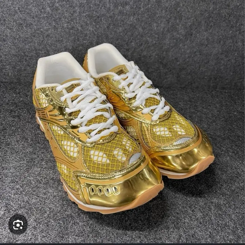 Vintage Mesh Running Sneakers Metallic Panel Color Block Casual Shoes Women Retro Light Runner