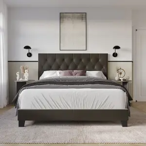 Favorer Omaha Tufted Upholstered Panel Bed