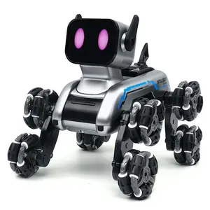Children's Remote Control Car Eight-Wheel Stunt Mechanical Dog Transforming Stunt Drift Off-Road Car with Lights and Music Intelligent Robot Dog model  boat