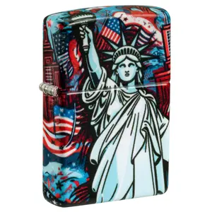 Zippo Lady Liberty Design 540 Matte Pocket Lighter - Made in USA
