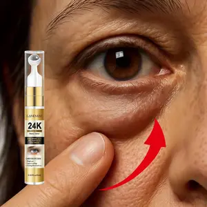24k Golden Eye Cream with Hyaluronic Acid, Multi-Effect Eye Care, Balm Consistency, Reduces Puffiness, Tightens and Lifts, Nourishes Skin, Smooths Out Fine Lines Balm, Firming Eye Cream, Eye Bags Cream