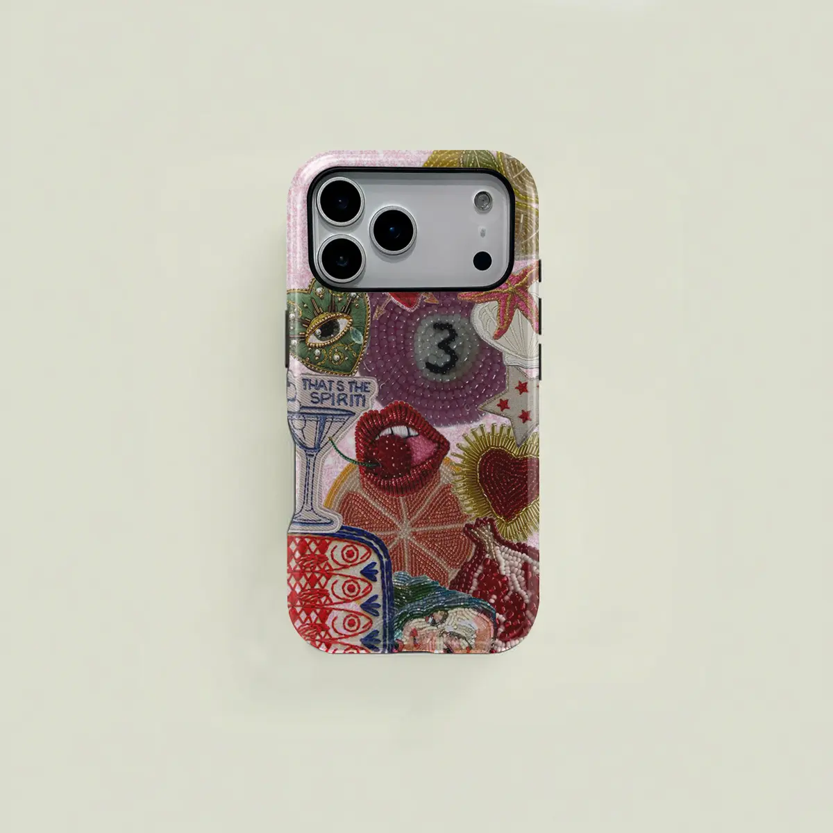 Pink Y2K glitter heart and star patchwork pattern protective case, sturdy and durable 2-in-1 case, compatible with iPhone 17/16/15/14/13/12/11 Pro Max/Plus/Pro, Samsung Galaxy S25/S24/S23 Ultra series, simple and stylish phone case.