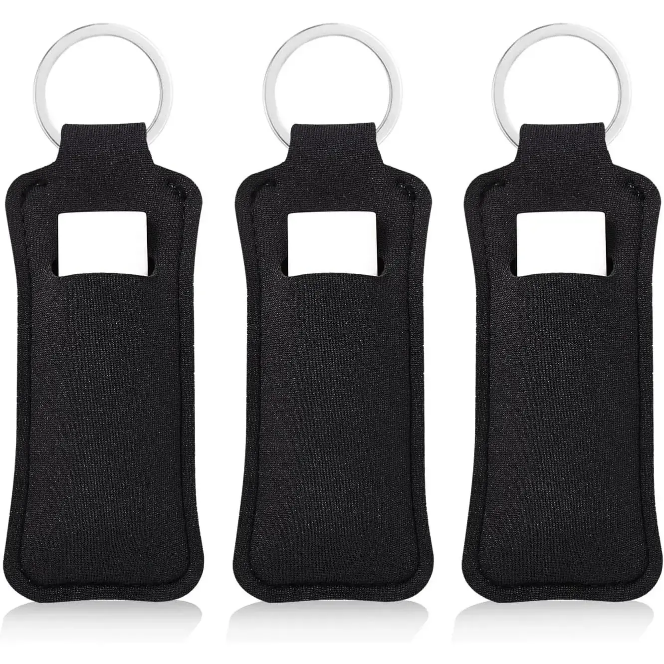 Cute Neoprene Chapstick Holder Keychain, 3-Pack Handmade Lip Balm Sleeve with Clip, Fashion Gift Keychain for Women's Bags & Purses, Keychain Included, Easter