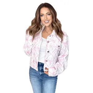 Cosette Bow & Floral Demin Jacket