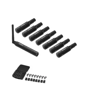 VEVOR DMX Wireless Receiver, 7 Receivers 1 Transmitter, 2.4G ISM Band, 656 ft Transmission Range, Rechargeable Battery, Wireless Stage Lighting Control, for LED Stage Party DJ Bar Lighting, Black