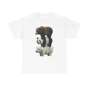 Authentic We Bears Realistic Cotton T Shirt Featuring Animal Illustration