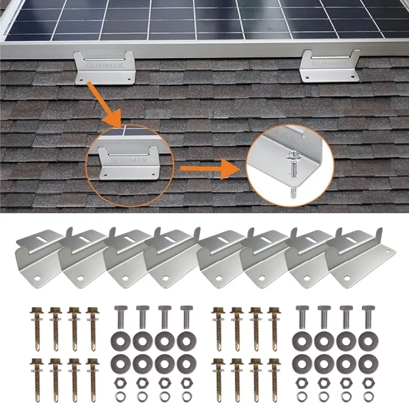 8/4 Sets Solar Panel Mounting Z Brackets,Lightweight Aluminum,Corrosion-Free for RVs,Trailers,Boats,Yachts,Walls & Off-Grid Roofs,Tools & Hardware