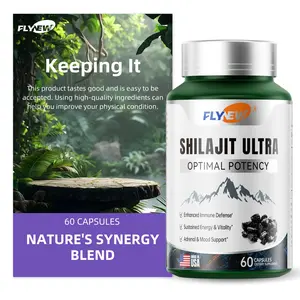 FLYNEW Optimal Potency | Shilajit Ultra | Adaptogen Energy Stamina Immune Antioxidants | Made in USA | 60 Capsules
