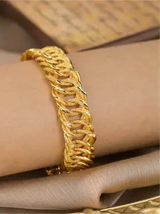 Cross-border fashion chunky bracelet, fashionable jewelry, engraved and frosted, men's light luxury with a high-end feel, starry sky bracelet
