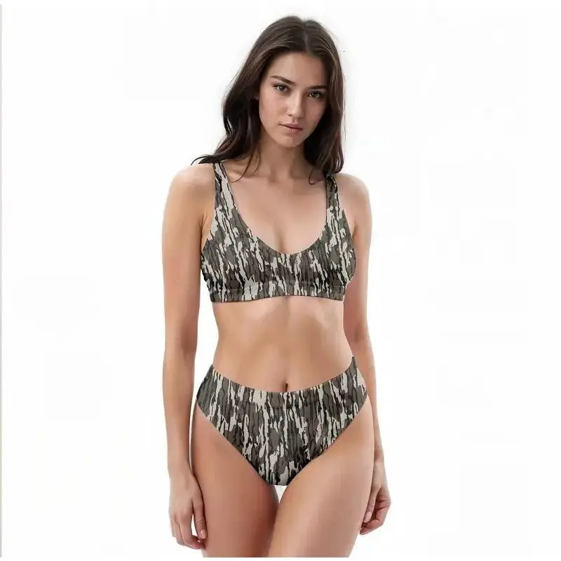 Women's Camo Print Bikini Set, 2-Piece Triangle Bathing Suits, Lightweight and Breathable Swimsuit Beachwear for Summer, Bathing Suits Set, Beach Bikini Set