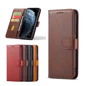 Leather Magnetic Flip Wallet Case With Card Holder For iPhone 17 16 15 14 Plus 13 12 Pro Max Mini Phone Accessories  Protective Cover