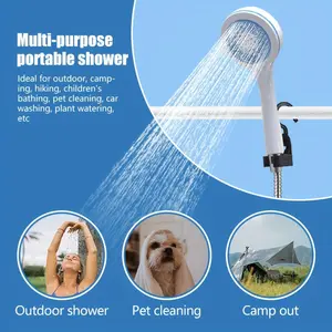 HomeDailyEss Portable shower for camping trips, travel in RVs, family trips, garden use. Handheld camp shower pump - water filtration system (with a water flow rate of 4 to 5 liters per minute) Outdoor Camping Shower