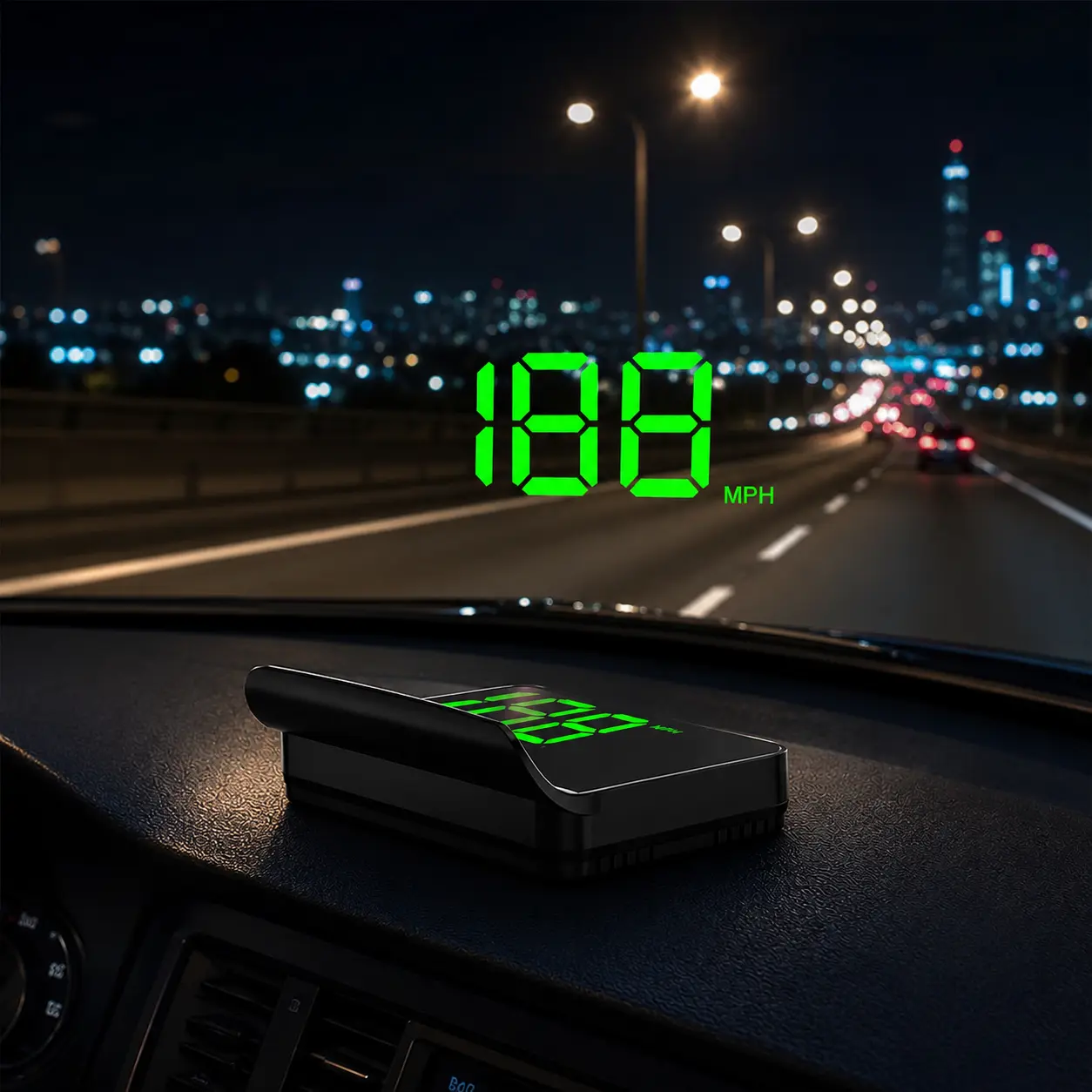 [DRIVN] Anti-Glare Digital HUD Speed Display Plug-In Car Dashboard Projector, Automotive Driving Aid