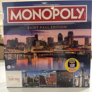 Monopoly Saint Paul Edition - Fast-Dealing Property Trading Game with Free Top Trumps Lover Millions United States Edition