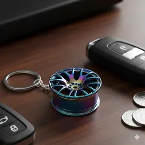 Mechanical Gear Shift Knob Keychain: Custom Car Accessory, Metal Manual Transmission Keyring for Automotive Enthusiasts, Unique Vehicle Decor Gift Idea