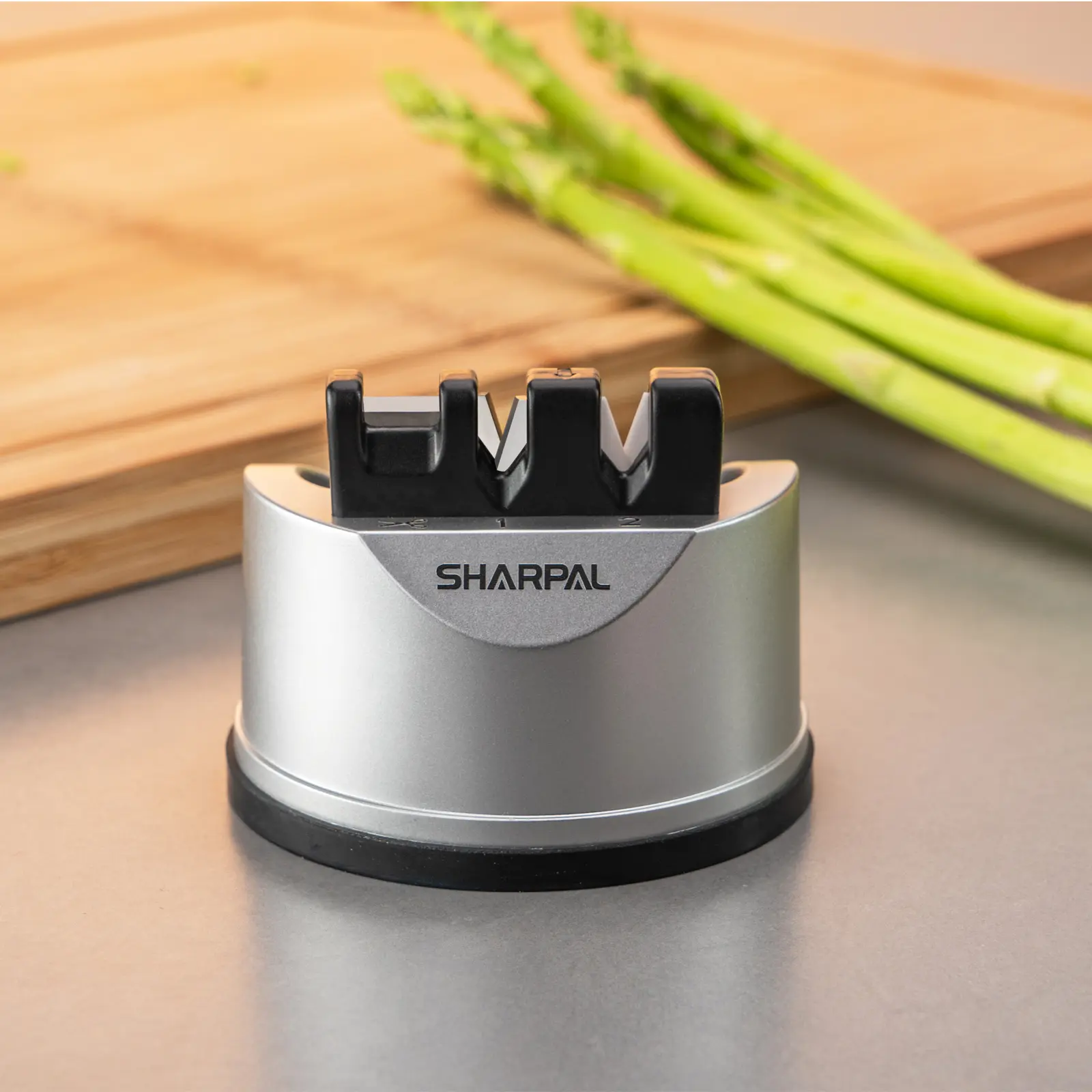 SHARPAL 191H Portable Kitchenware Sharpener with Suction Cup for Ceramic Knives, Cutting Tools, Sharpening