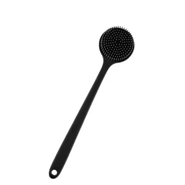 Unisex Long Handle Silicone Body Scrubber - Waterproof Exfoliating Cleanser, Anti-Acne Treatment, Deep Massage - BodyTok Luxe At-Home Spa Shower Staple, Hard-to-Reach Daily Skincare Item (Party Gift for Home & Festive Use)