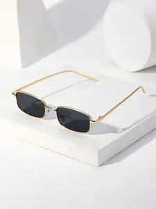 Mini Square Frame Retro Metal Trendy Glasses, Y2K Punk Style Fashion Eyewear, Summer Streetwear Props for All Seasons