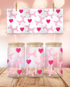 Valentine's Day - Balloon Dog + Hearts UVDTF Wrap