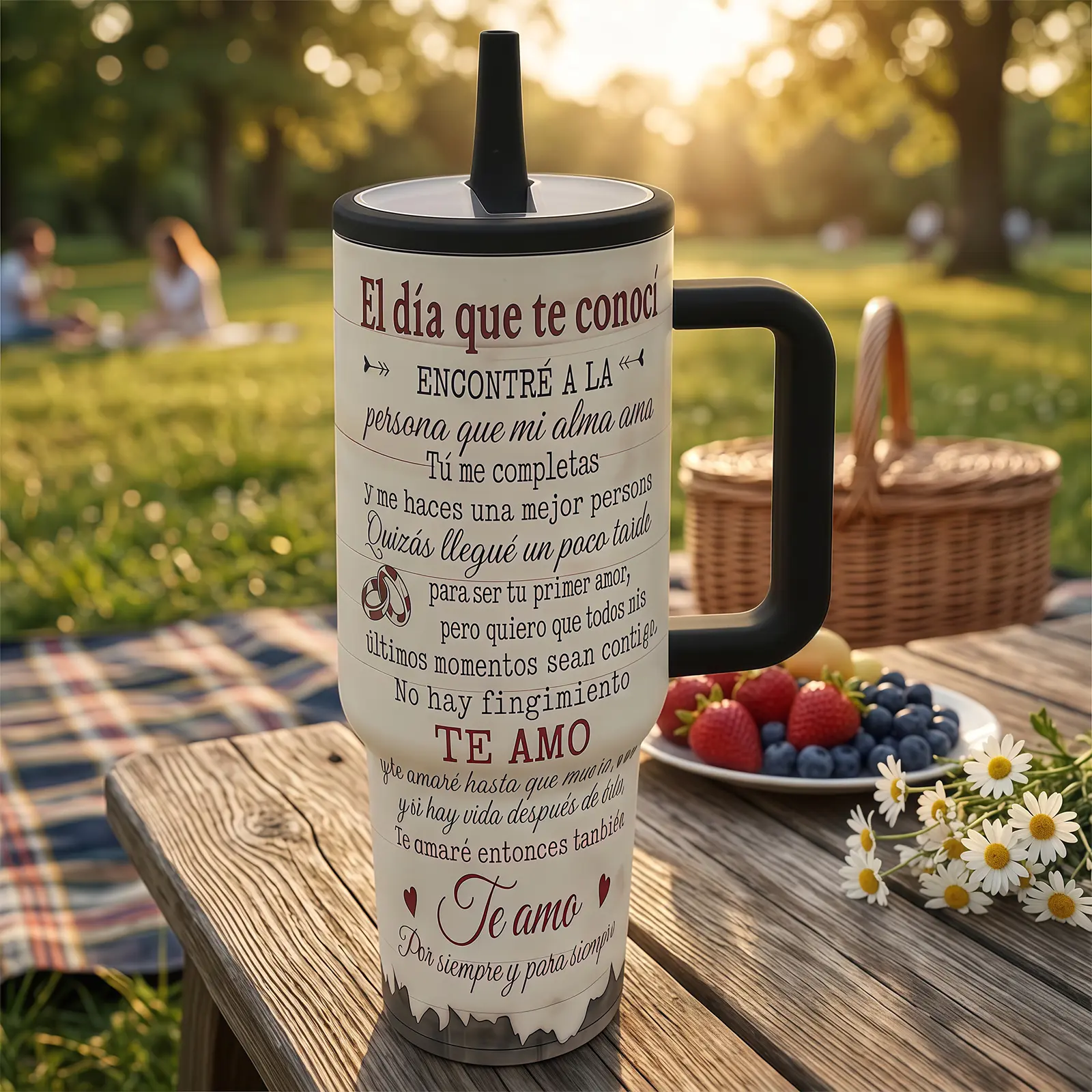 "Tú & Yo" Vaso Térmico de 40 oz Tumbler – Hecho en EE. UU., Regalo de Aniversario para Él o Ella, Taza de Amor para Esposo y Esposa, Vaso Especial para Parejas y Momentos Inolvidables
