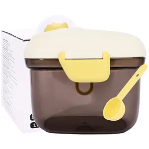 Bebamour Baby Formula Dispenser Container Portable Formula Dispenser Container with Scoop, Carry Handle and Date Maker for Travel Outdoor for Baby Infant,500ML (Coffee) breastfeeding essential Portable Milk-Powder Formula Dispenser