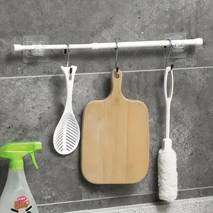 1 adjustable - extendable heavy-duty steel plastic rod, suitable for showers, wardrobes, windows, towel racks - home accessories, Adjustable Curtain Rods