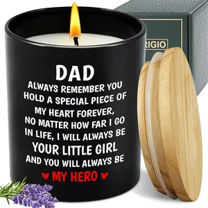 Dad Candle Gift from Daughter – ‘You Will Always Be My Hero’ Scented Candle, Emotional Gift for Dad, Father’s Day, Birthday
